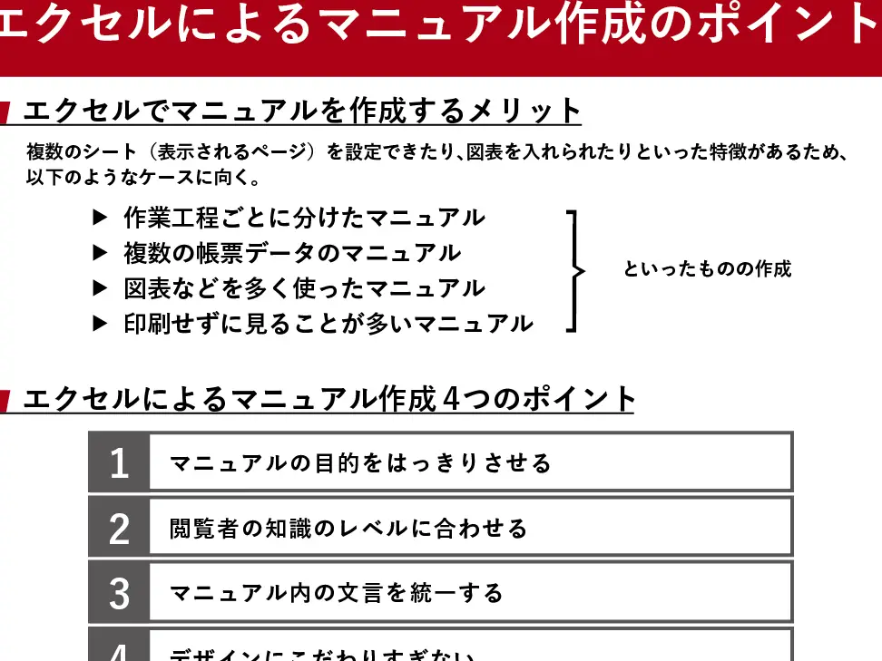 マニュアル作成をExcelで:テンプレートを活用! 3