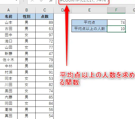 Excelで数を数える関数をマスター!COUNT関数とCOUNTIF関数の使い方 9
