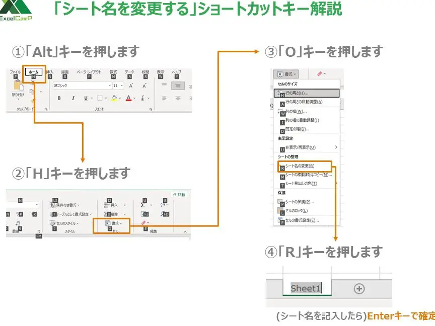 Excelの画面名称を変更する方法！シート名とファイル名の変更