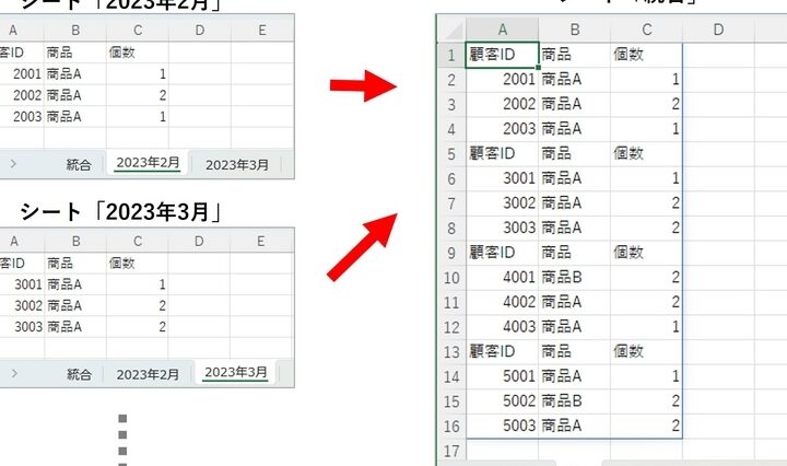 Excelシート結合:複数のシートを1つにまとめる方法 11