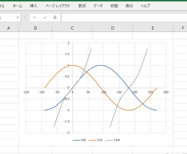 Excel三角関数:sin、cos、tanの使い方 11